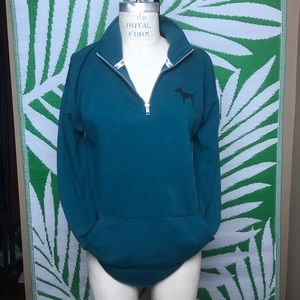 SOLD - PINK quarter zip-up sweater